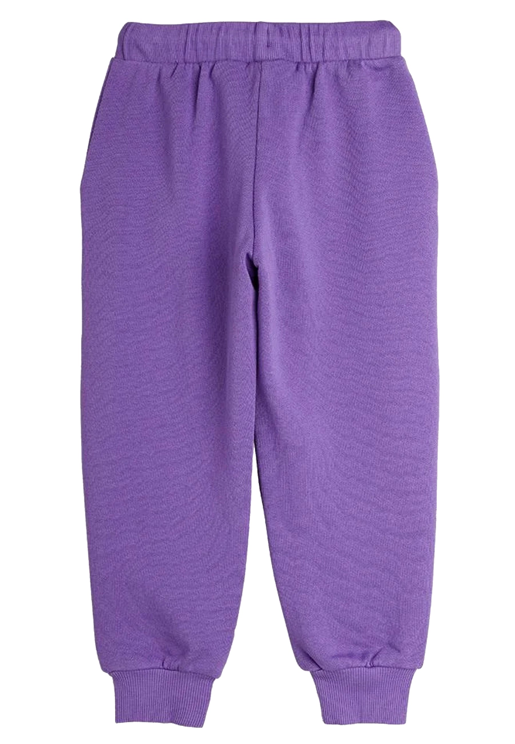 ViaMonte Shop | Mini Rodini pantalone viola bambina in felpa di cotone organico