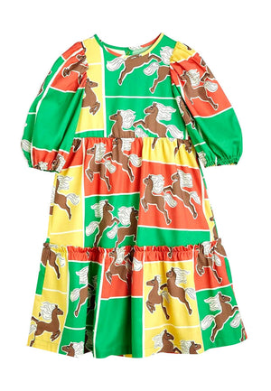 ViaMonte Shop | Mini Rodini abito color block bambina in cotone organico