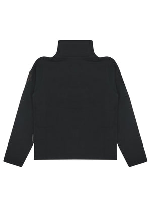 ViaMonte Shop | Moncler Enfant dolcevita nero bambina in jersey di cotone