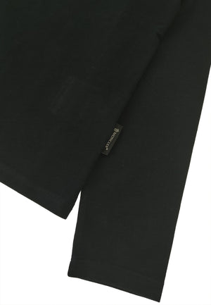 ViaMonte Shop | Moncler Enfant dolcevita nero bambina in jersey di cotone