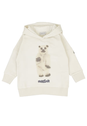 ViaMonte Shop | Moncler Enfant vestito panna bambina in felpa di cotone