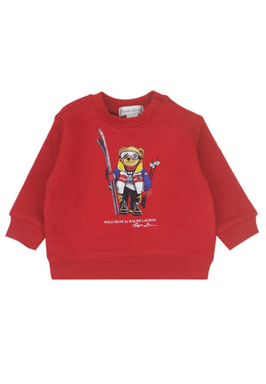 ViaMonte Shop | Ralph Lauren felpa neonato in misto cotone rossa
