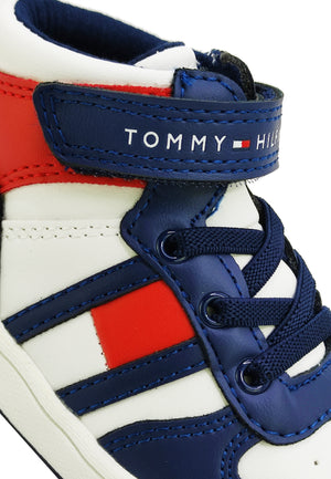 ViaMonte Shop | Tommy Hilfiger sneakers alta color block bambino in similpelle