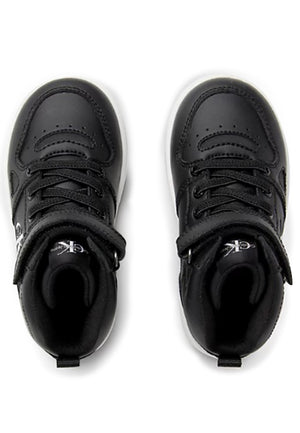 ViaMonte Shop | Calvin Klein Jeans sneakers alta nera bambino in pelle