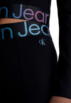 ViaMonte Shop | Calvin Klein Jeans pantalone nero bambina in misto viscosa