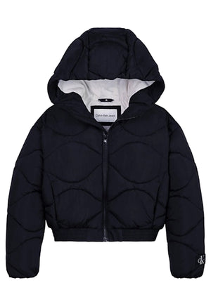 ViaMonte Shop | Calvin Klein Jeans giubbino nero bambina in nylon