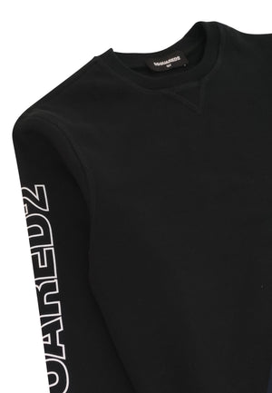 ViaMonte Shop | Dsquared2 felpa nera bambino in cotone