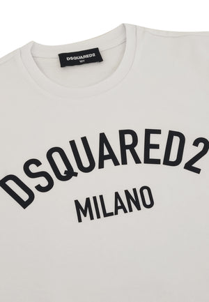ViaMonte Shop | Dsquared2 t-shirt bianca bambino in cotone