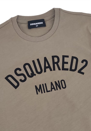 ViaMonte Shop | Dsquared2 t-shirt marrone bambino in cotone