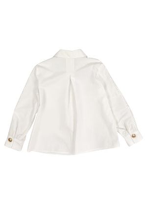 ViaMonte Shop | Elisabetta Franchi camicia bianca bambina in cotone