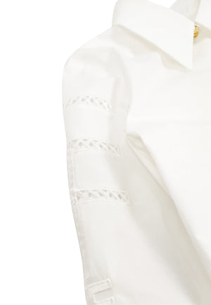 ViaMonte Shop | Elisabetta Franchi camicia bianca bambina in cotone
