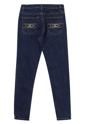 ViaMonte Shop | Elisabetta Franchi jeans blu bambina in denim