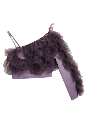 ViaMonte Shop | Elisabetta Franchi top viola bambina in nylon