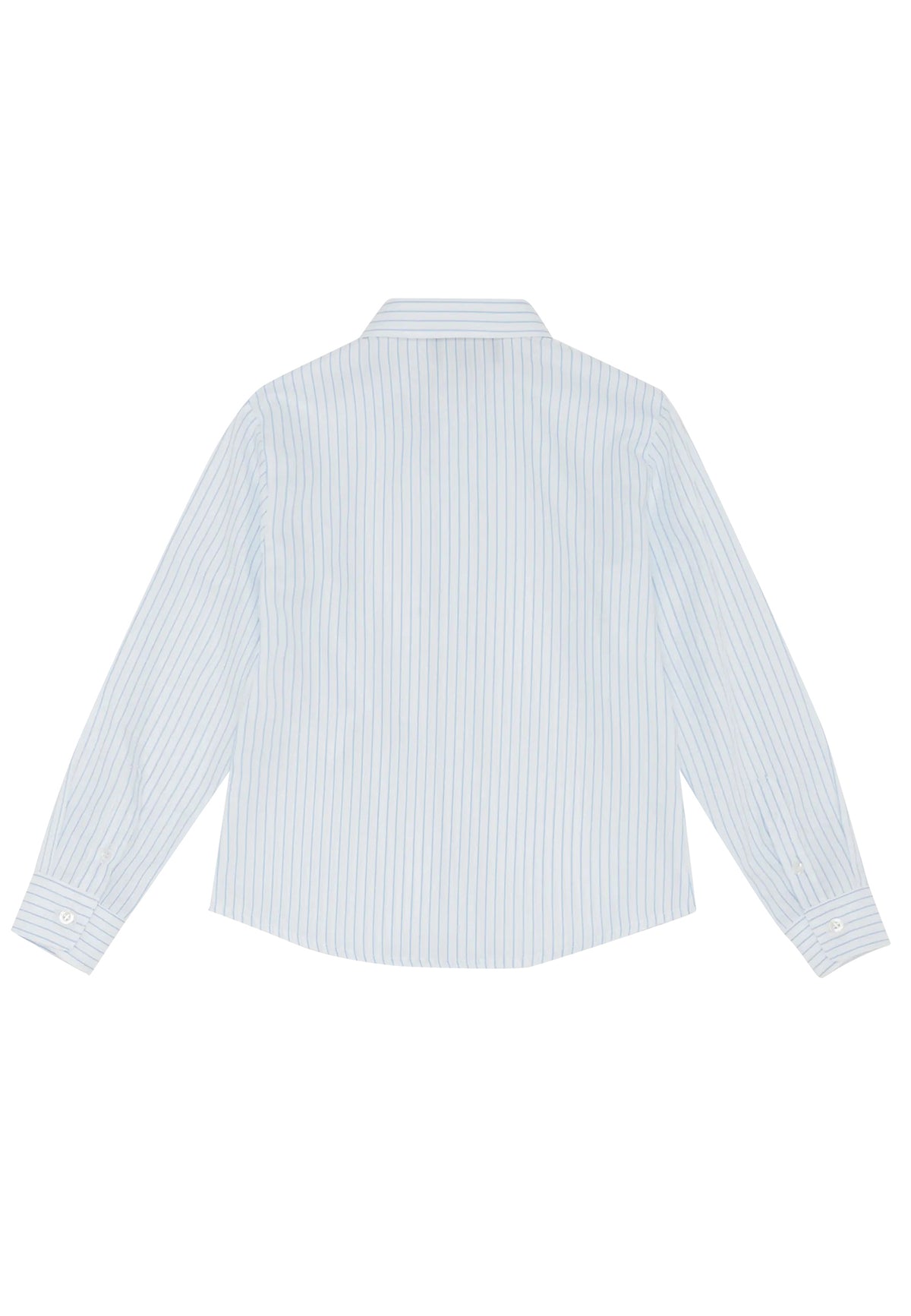 ViaMonte Shop | Emporio Armani camicia bianca a righe azzurre bambino in cotone
