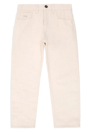 Emporio Armani jeans beige bambino in denim | ViaMonte Shop