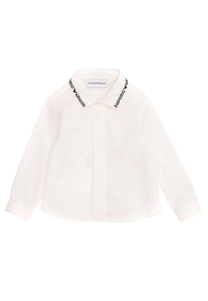 ViaMonte Shop | Emporio Armani camicia bianca neonato in cotone