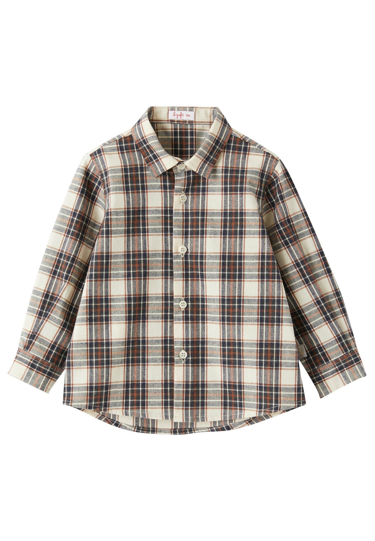 ViaMonte Shop | Il Gufo camicia multicolor neonato in cotone