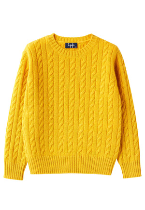 ViaMonte Shop | Il Gufo maglia gialla bambino in lana vergine