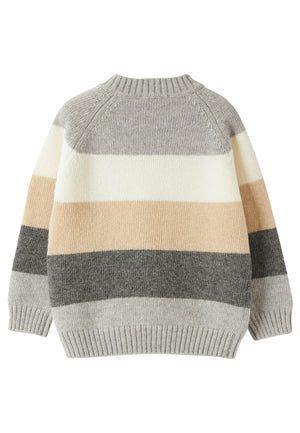 ViaMonte Shop | Il Gufo maglia multicolor neonato in pura lana vergine