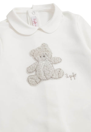 ViaMonte Shop | Il Gufo tutina bianca neonato in cotone