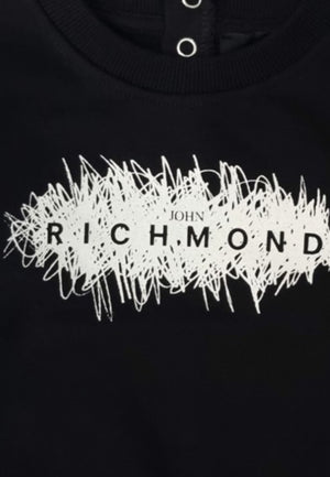 ViaMonte Shop | John Richmond felpa nera neonato in cotone