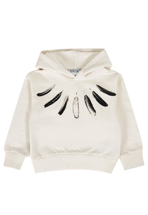 ViaMonte Shop | Marcelo Burlon felpa beige chiaro bambino in cotone