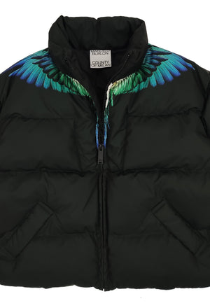 ViaMonte Shop | Marcelo Burlon giubbino nero bambino in nylon