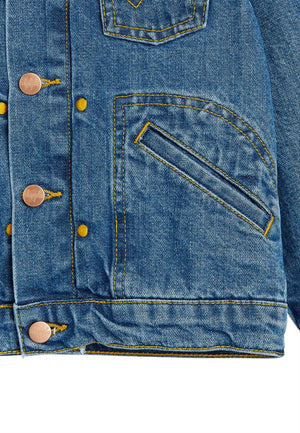 ViaMonte Shop | Mini Rodini giubbino blu bambina in denim