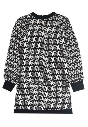 ViaMonte Shop | Pinko vestito nero/bianco bambina in viscosa