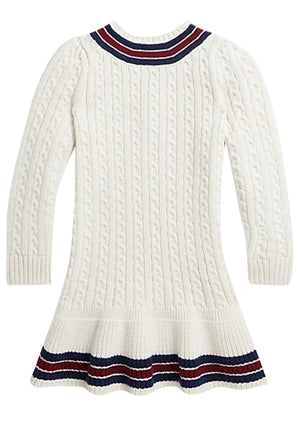 ViaMonte Shop | Ralph Lauren vestito bianco bambina in cotone