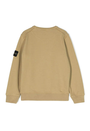 ViaMonte Shop | Stone Island felpa verde cachi bambino in cotone
