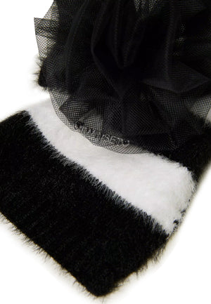 ViaMonte Shop | Twinset sciarpa bianco/nera bambina