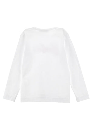 ViaMonte Shop | Barbie t-shirt bianca bambina in cotone