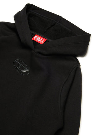 ViaMonte Shop | Diesel felpa nera bambina in cotone