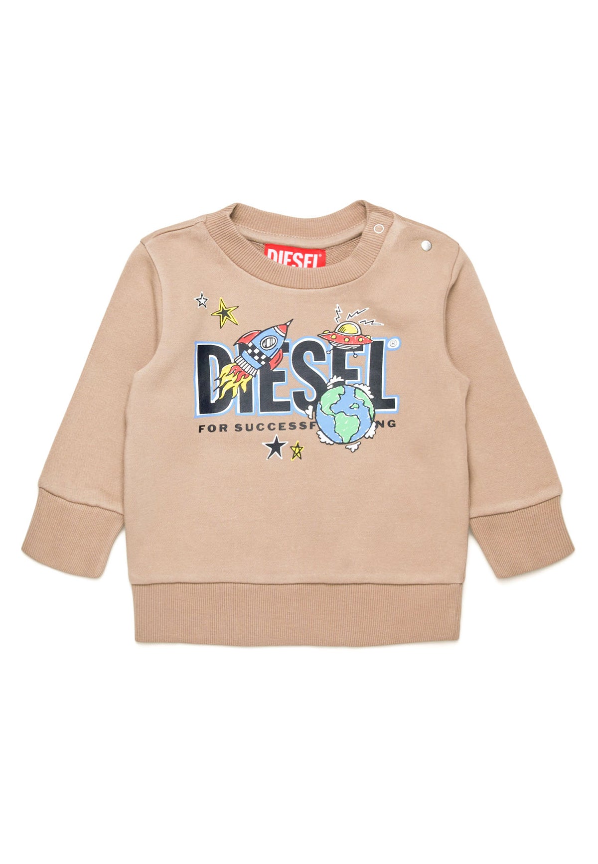 ViaMonte Shop | Diesel felpa beige neonato in cotone