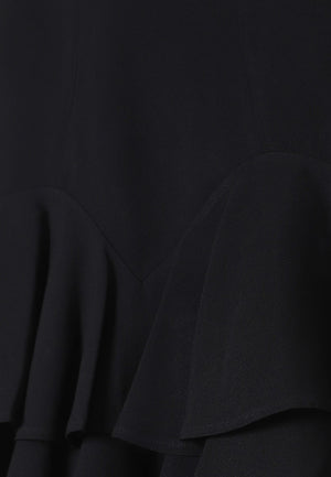 ViaMonte Shop | Elisabetta Franchi vestito nero bambina in crépe