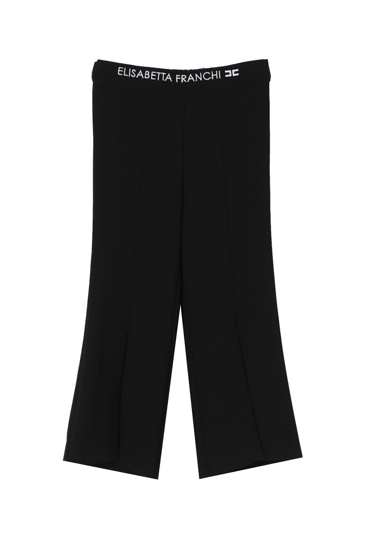 Elisabetta Franchi pantalone nero neonata in crèpe ViaMonte Shop