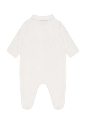 Emporio Armani tutina bianca neonato in cotone | ViaMonte Shop