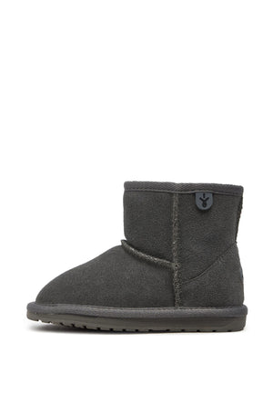 ViaMonte Shop | EMU Australia stivaletti wallaby mini grigi bambina in pelle scamosciata