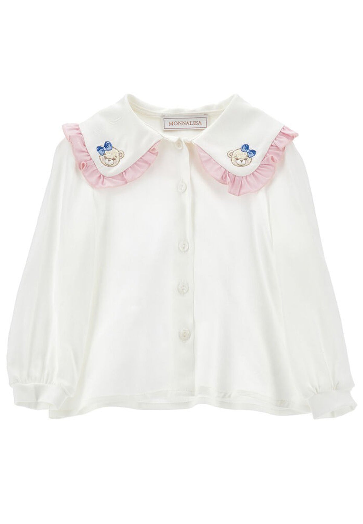 ViaMonte Shop | Monnalisa camicia bianca neonata in viscosa