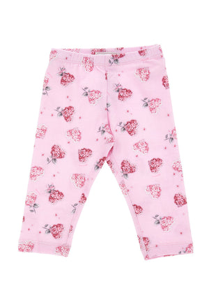 ViaMonte Shop | Monnalisa leggings rosa neonata in cotone