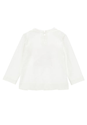ViaMonte Shop | Monnalisa t-shirt bianca neonata in cotone