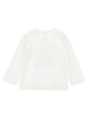 ViaMonte Shop | Monnalisa t-shirt bianca neonata in cotone