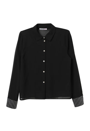 ViaMonte Shop | Patrizia Pepe camicia nera in georgette