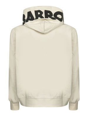 Felpa con cappuccio crema unisex Barrow in cotone