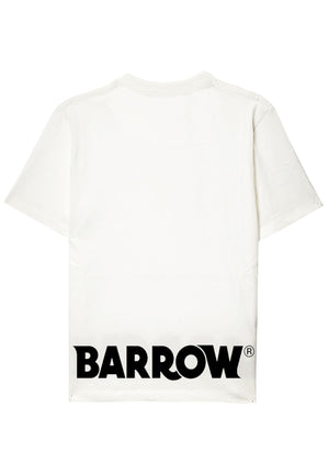 T-shirt mezza manica unisex bianca Barrow in cotone