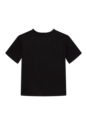 T-shirt bambino Calvin Klein Jeans nera in cotone