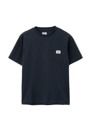 T-shirt bambino C.P. Company blu in cotone | ViaMonte Shop