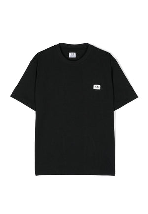T-shirt bambino C.P. Company nera in cotone