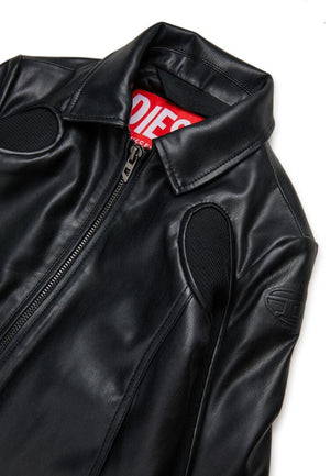 Giubbino corto bambina Diesel Kid in tessuto spalmato